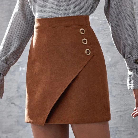 Camel Brown Mini skirt - Picture 3 of 5